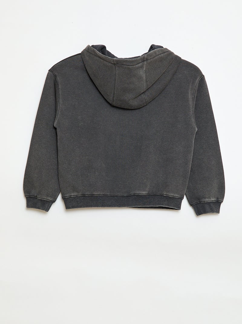 Sweat à capuche imprimé 'Marie' Noir - Kiabi