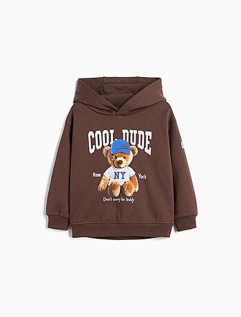 Sweat à capuche imprimé, mo fashion