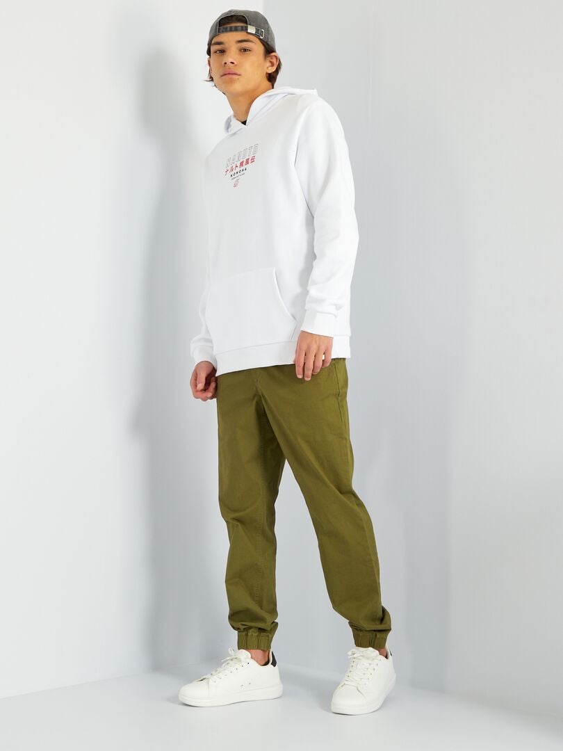 Sweat à capuche imprimé Naruto blanc - Kiabi
