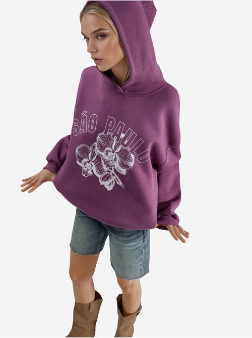 Sweat à capuche imprimé oversize busem - Kiabi Sweat à capuche imprimé oversize busem - Kiabi