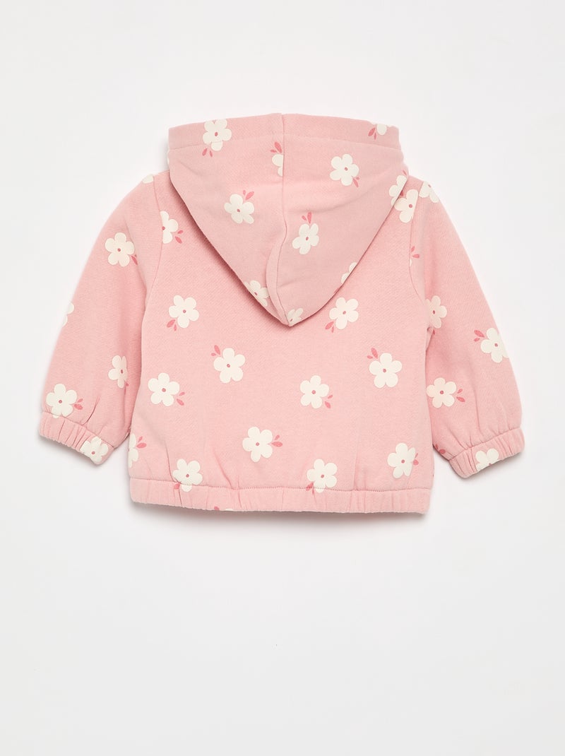 Sweat à capuche imprimé Rose - Kiabi
