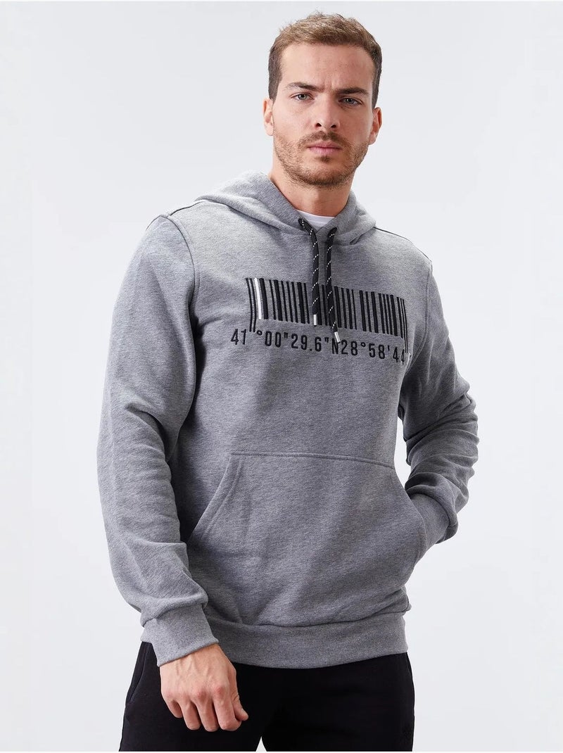 Sweat à capuche imprimé tommy Gris - Kiabi