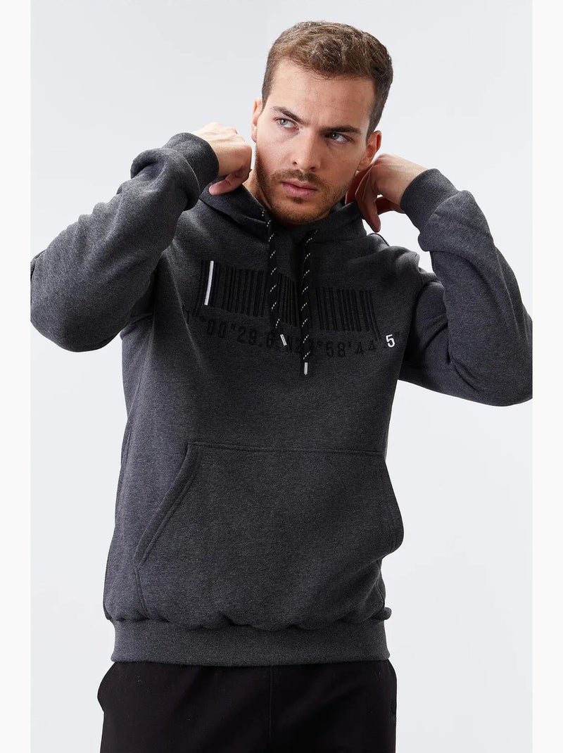 Sweat à capuche imprimé tommy Gris Noir - Kiabi