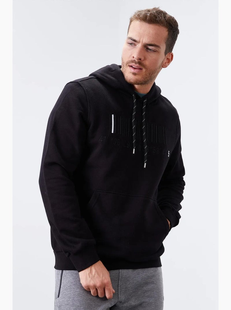 Sweat à capuche imprimé tommy Noir - Kiabi