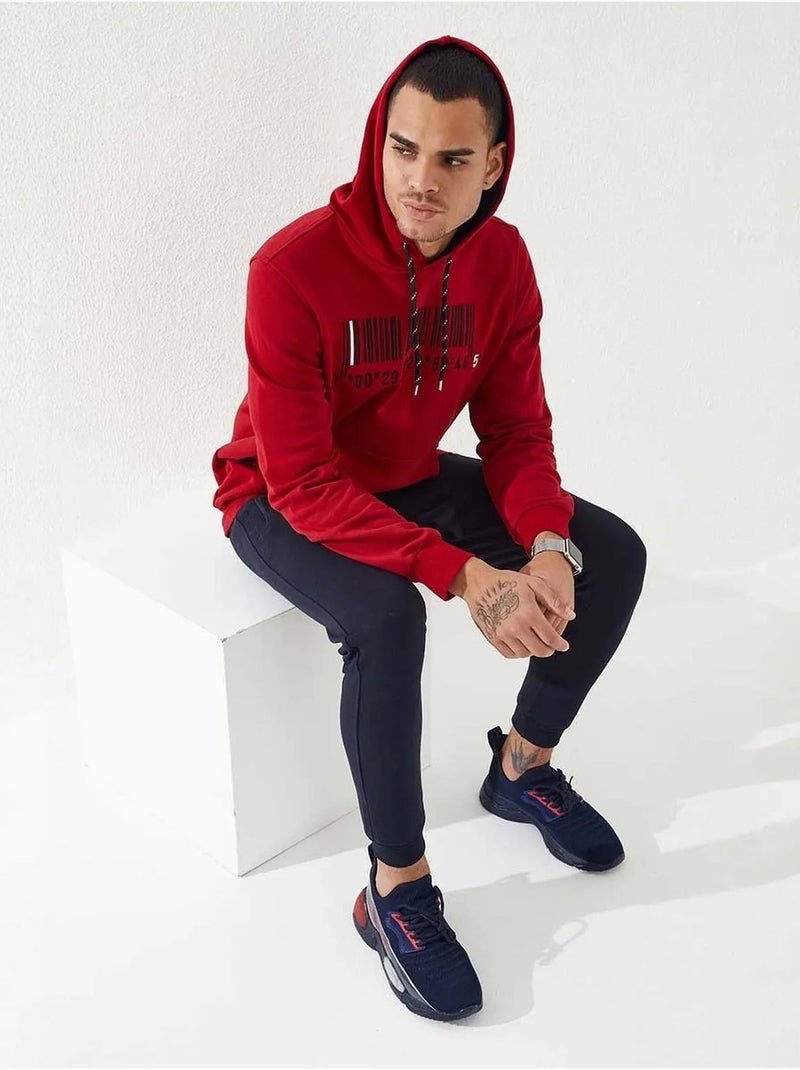 Sweat à capuche imprimé tommy Rouge - Kiabi