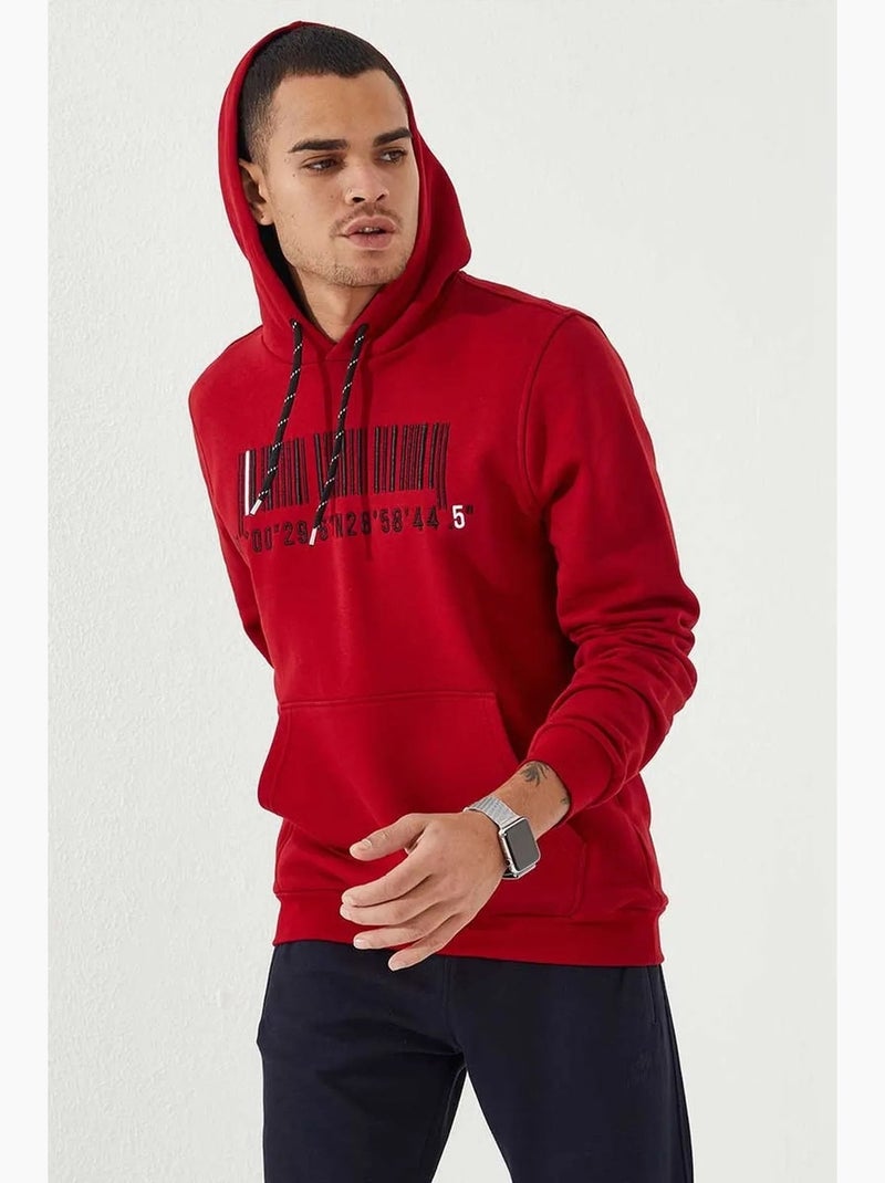 Sweat à capuche imprimé tommy Rouge - Kiabi