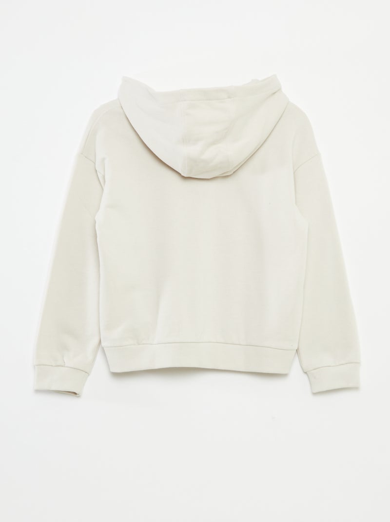 Sweat à capuche loose en french terry BEIGE - Kiabi