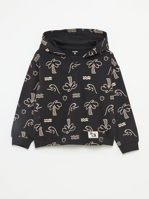 Sweat à capuche loose en french terry - Kiabi