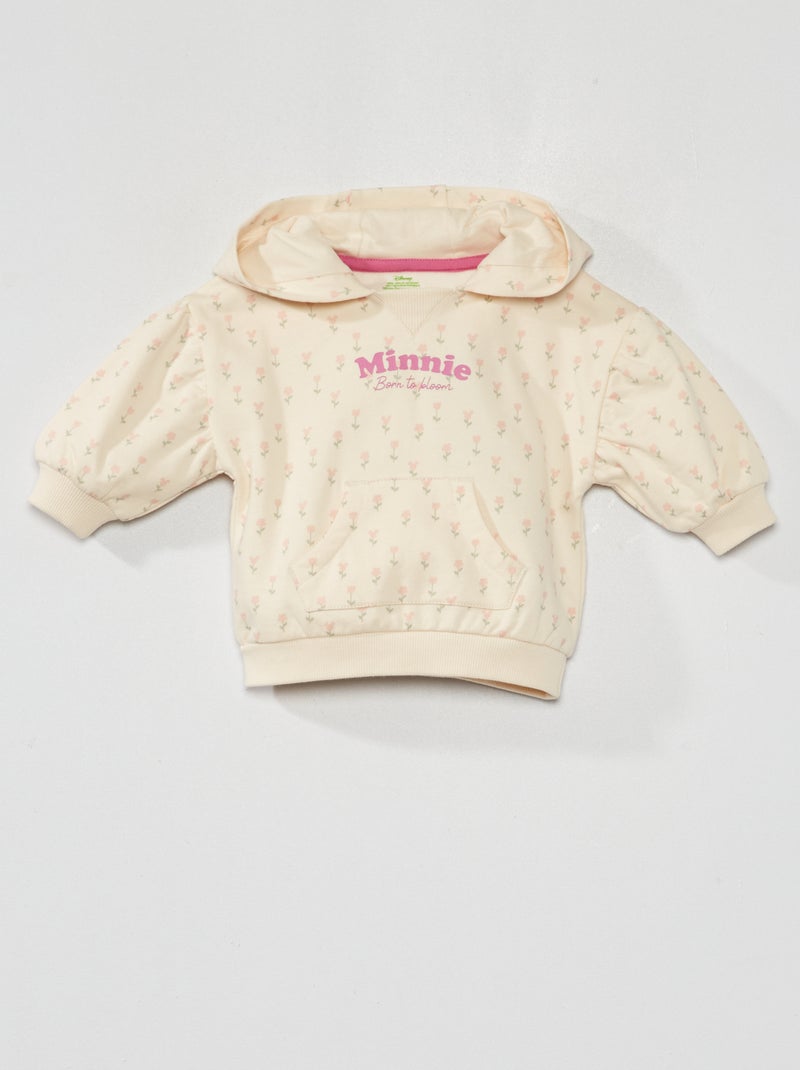 Sweat à capuche 'Minnie' Ecru - Kiabi