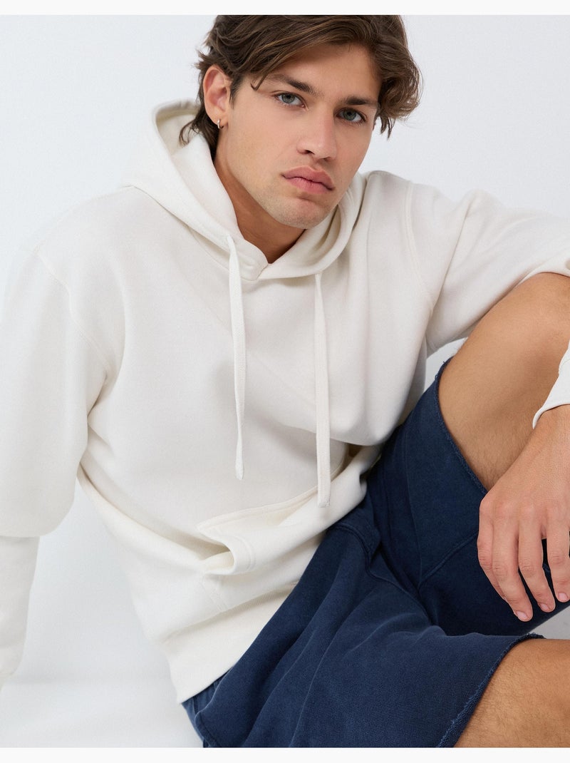 Sweat à capuche, mo fashion Blanc - Kiabi