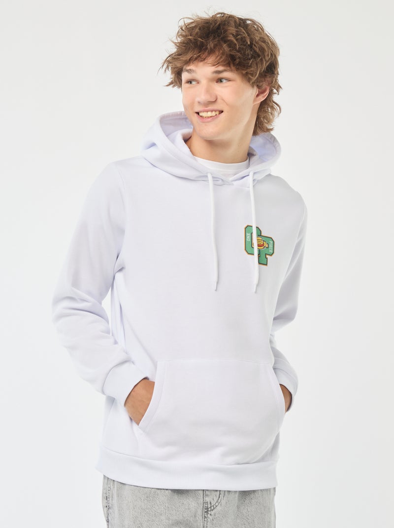 Sweat à capuche 'One piece' Blanc - Kiabi