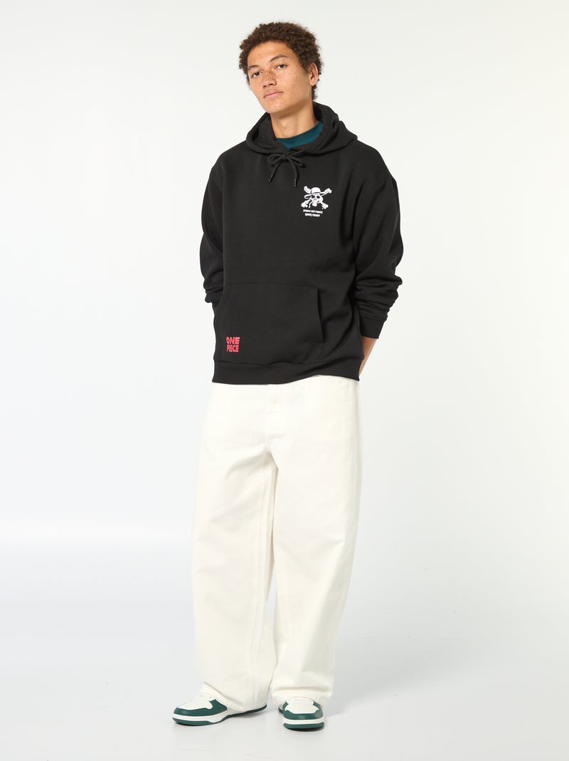 Sweat à capuche 'One piece' Noir - Kiabi