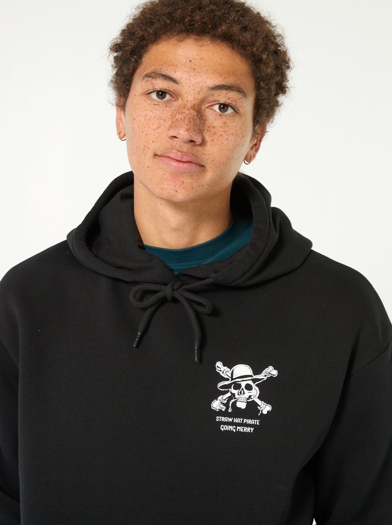 Sweat à capuche 'One piece' Noir - Kiabi
