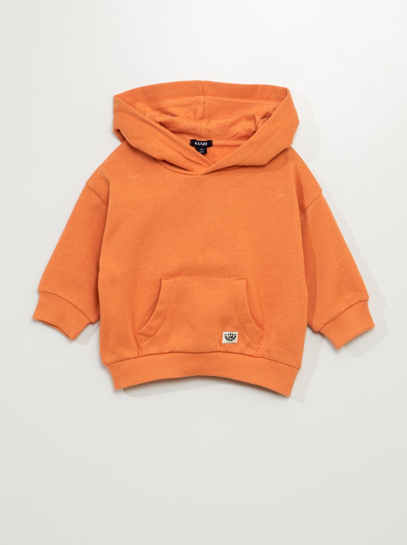 Sweat à capuche Orange - Kiabi