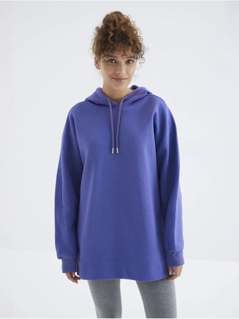 Sweat à capuche oversize avec poche tommy Lavande - Kiabi