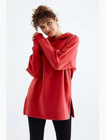 Sweat à capuche oversize avec poche tommy