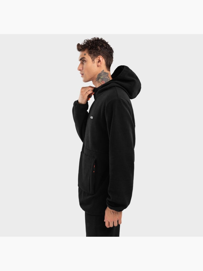 Sweat à capuche polaire homme sports d'hiver homme avoriaz Noir - Kiabi
