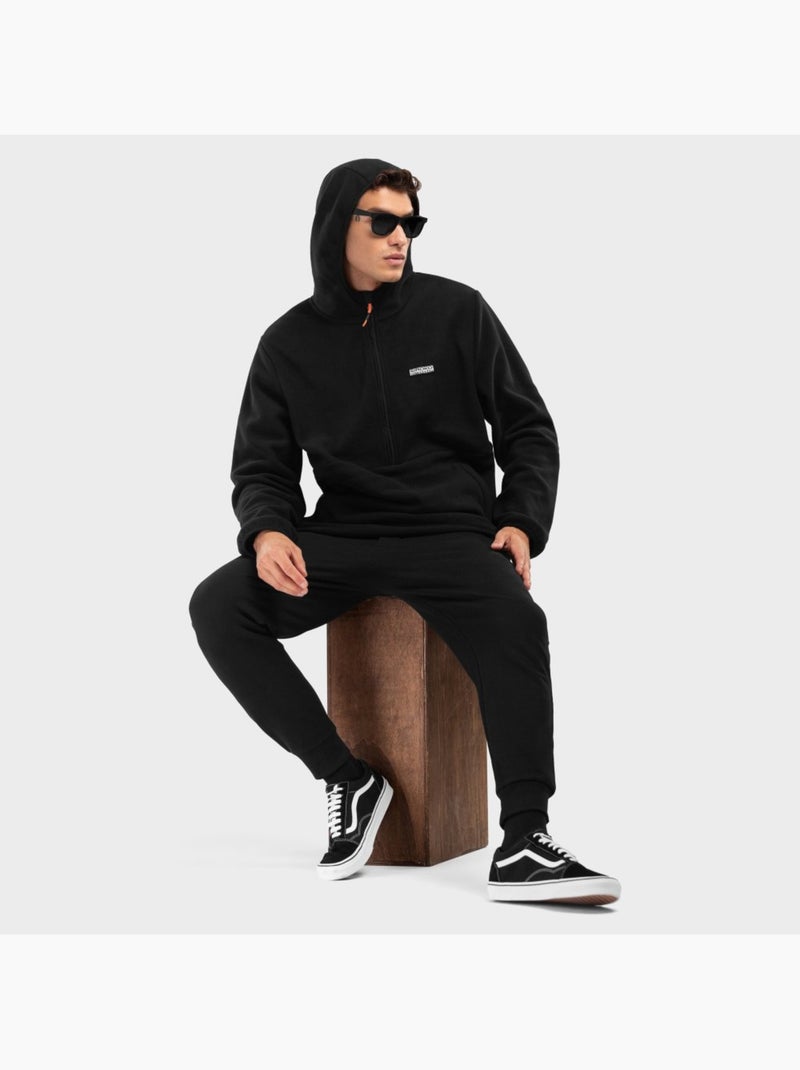 Sweat à capuche polaire homme sports d'hiver homme avoriaz Noir - Kiabi