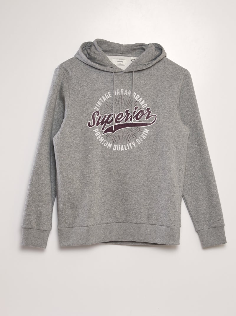 Sweat à capuche 'Produkt' Gris - Kiabi