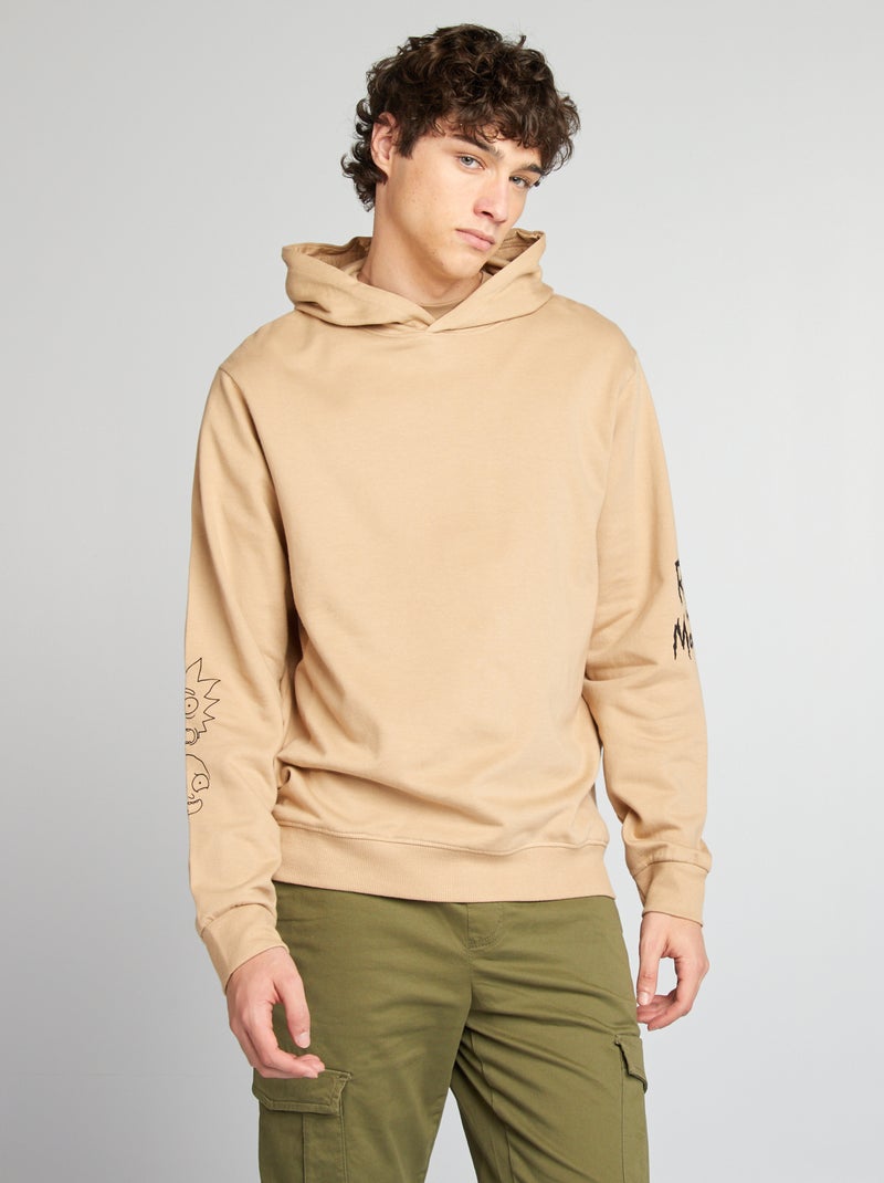 Sweat à capuche 'Rick and morty' Beige - Kiabi