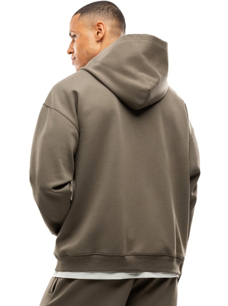 Sweat à capuche sport homme fitness homme motion green Marron - Kiabi