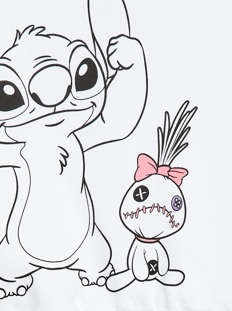 Sweat à capuche 'Stitch' de 'Disney' Blanc - Kiabi