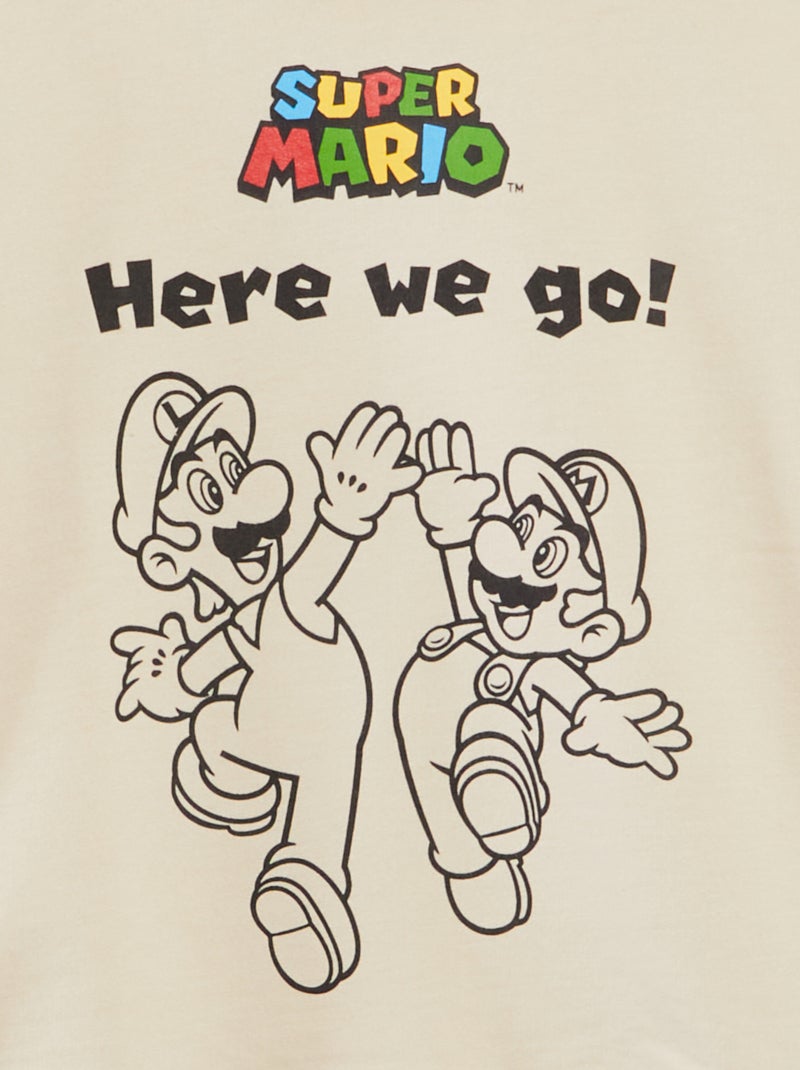 Sweat à capuche 'Super Mario' Beige - Kiabi