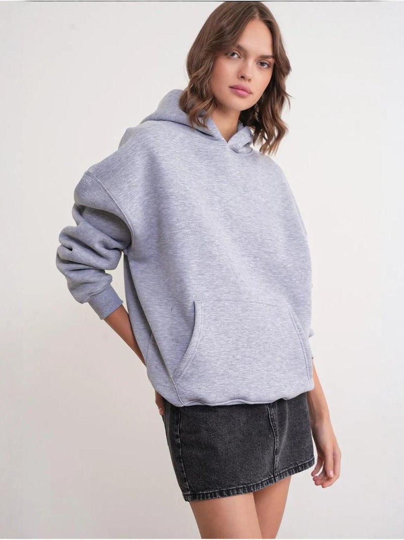 Sweat à capuche surdimensionné mixray Gris - Kiabi