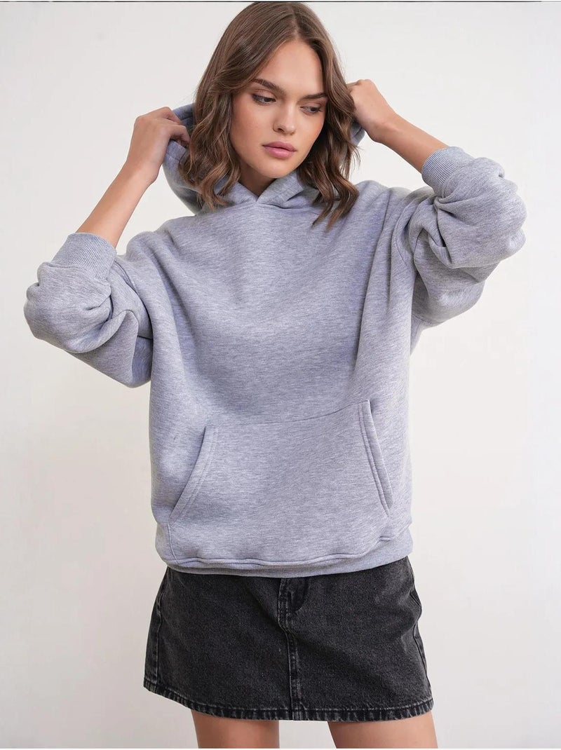 Sweat à capuche surdimensionné mixray Gris - Kiabi