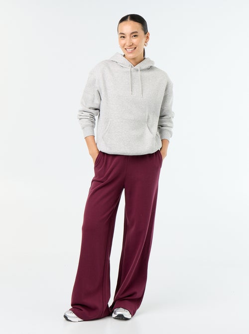 Sweat à capuche uni avec poche kangourou - Kiabi