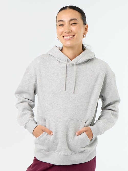 Sweat à capuche uni avec poche kangourou - Kiabi Sweat à capuche uni avec poche kangourou - Kiabi