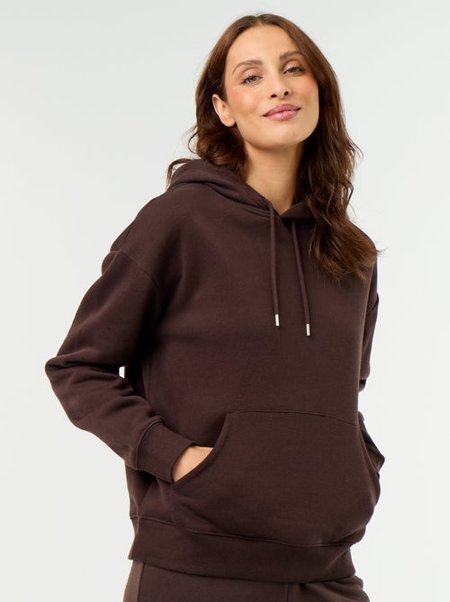 Sweat à capuche uni avec poche kangourou - Kiabi Sweat à capuche uni avec poche kangourou - Kiabi