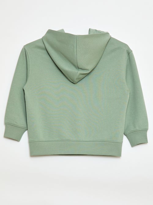 Sweat à capuche uni avec poche kangourou - Kiabi