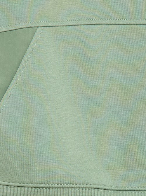 Sweat à capuche uni avec poche kangourou - Kiabi