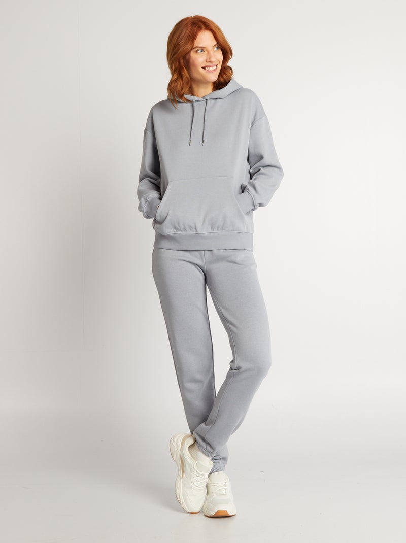 Sweat à capuche uni Bleu - Kiabi