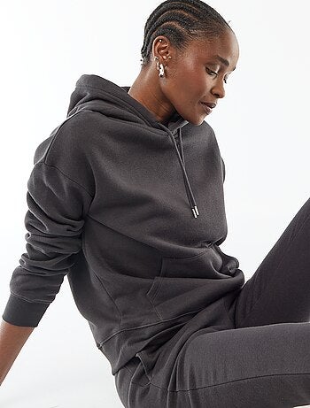 Sweat à capuche uni