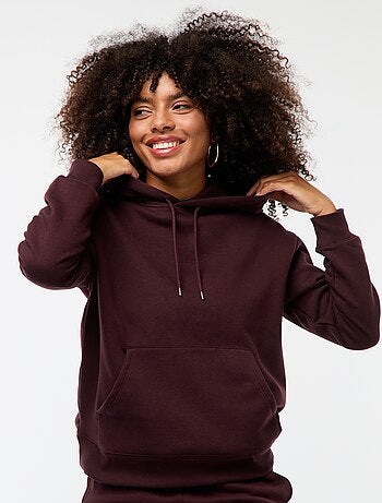 Sweat à capuche uni