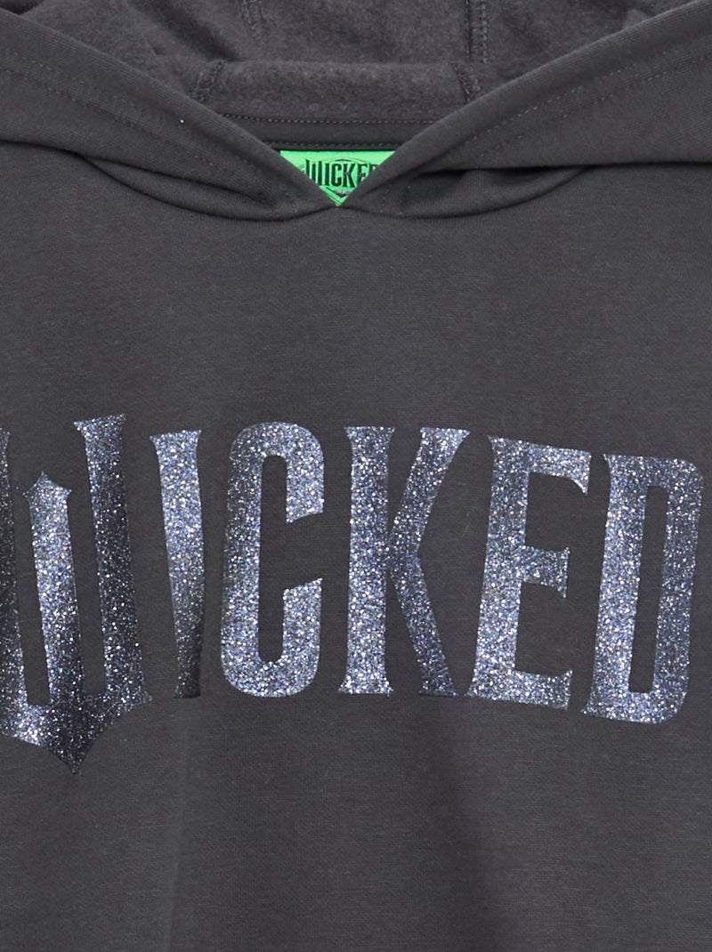 Sweat à capuche 'Universal' 'Wicked' en coton uni Noir - Kiabi
