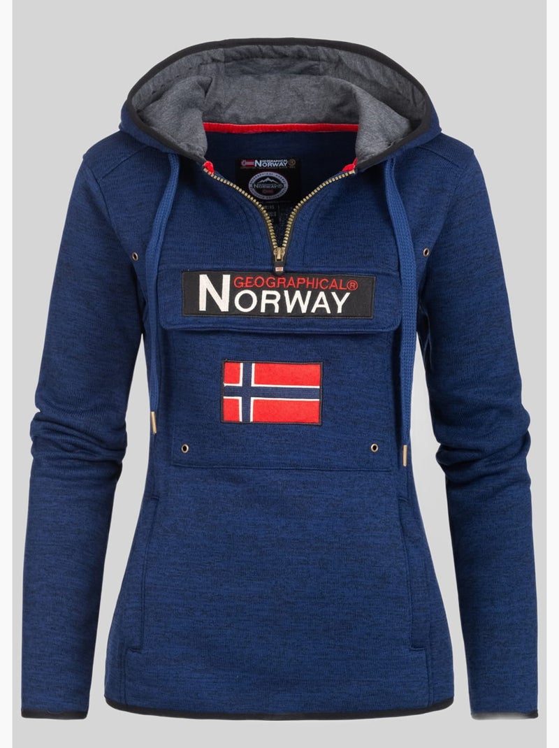 Sweat à capuche upclassica – geographical norway Bleu marine - Kiabi
