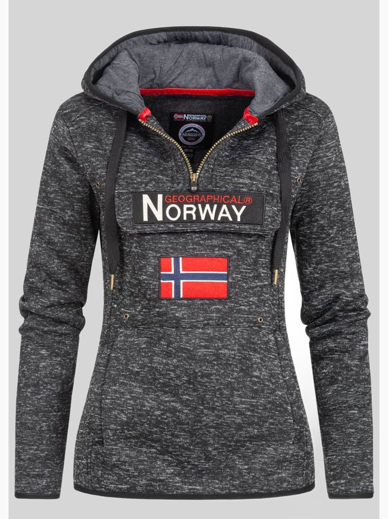 Sweat à capuche upclassica – geographical norway Noir - Kiabi