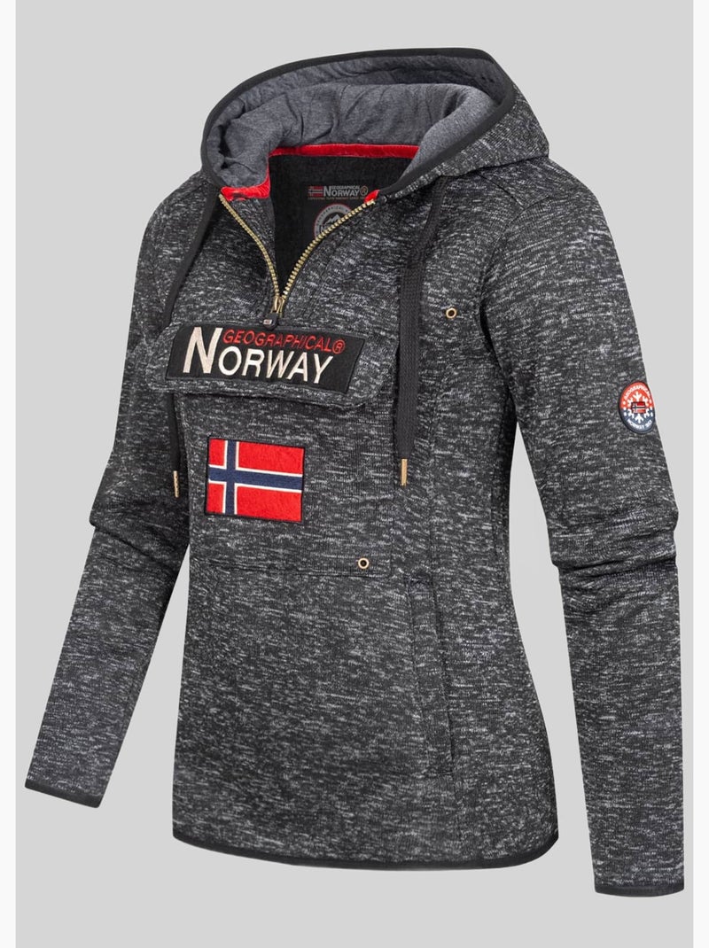 Sweat à capuche upclassica – geographical norway Noir - Kiabi
