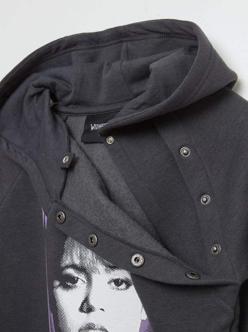 Sweat à capuche 'Wednesday' - So Easy Noir - Kiabi