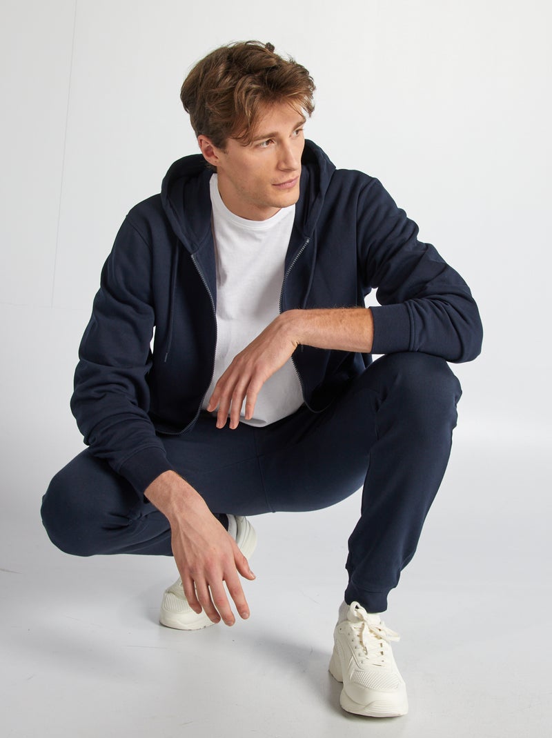 Sweat à capuche zippé +1m90 Bleu marine - Kiabi