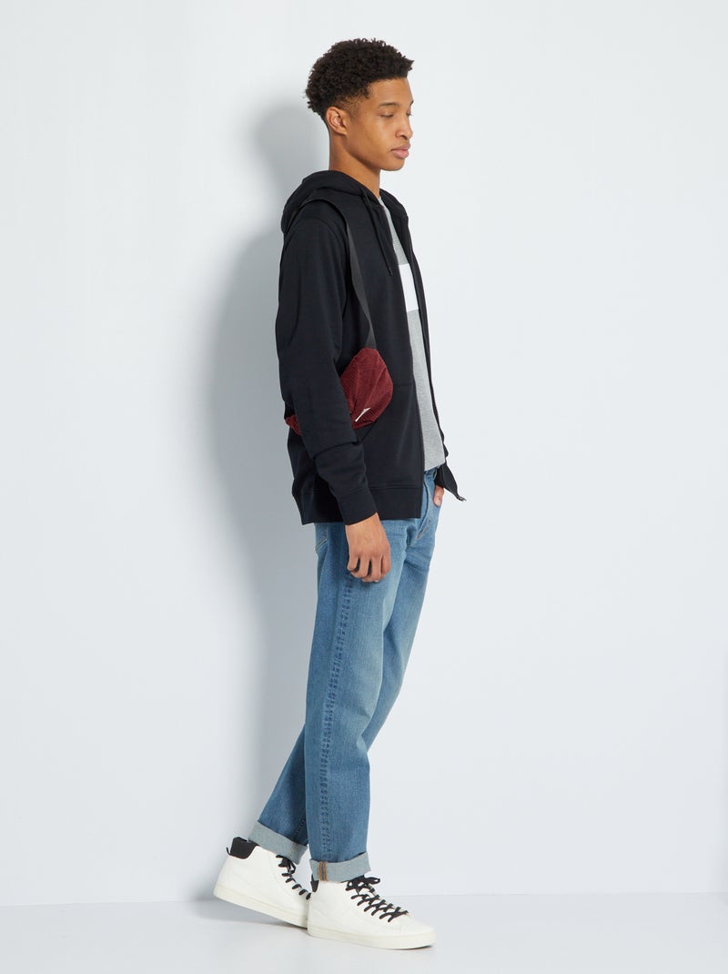 Sweat à capuche zippé +1m90 noir - Kiabi