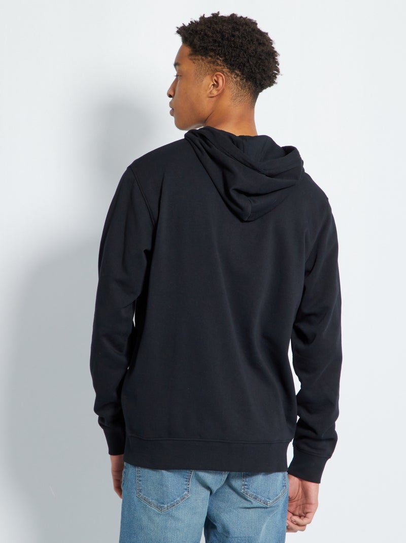 Sweat à capuche zippé +1m90 noir - Kiabi