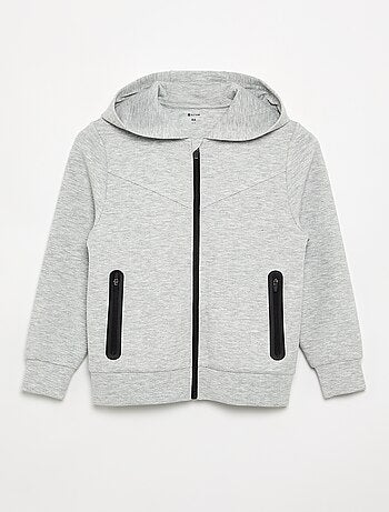 Sweat à capuche zippé avec 2 poches zippées