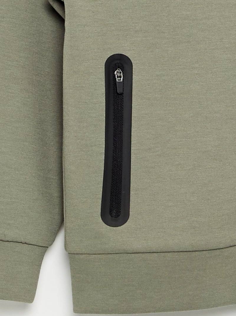 Sweat à capuche zippé avec 2 poches zippées Vert - Kiabi