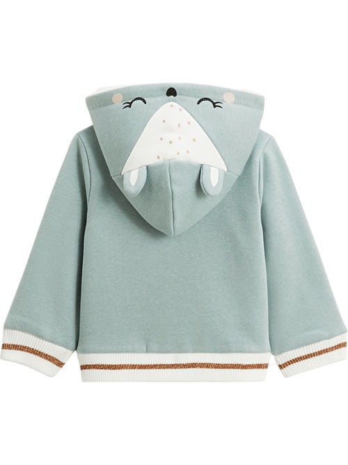 Sweat à capuche zippé bébé en molleton Alma - Kiabi Sweat à capuche zippé bébé en molleton Alma - Kiabi