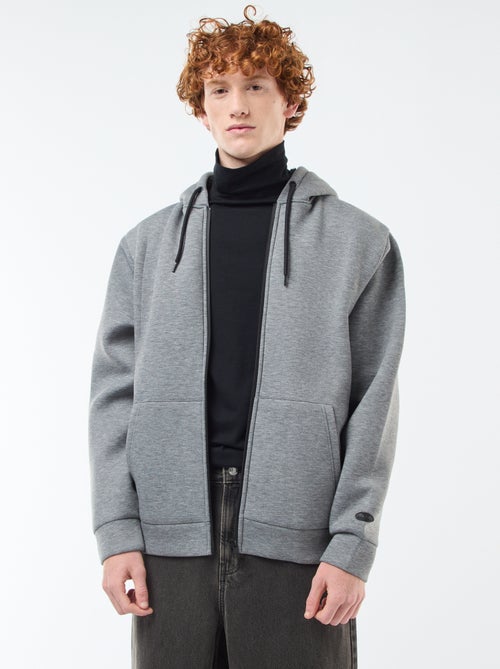 Sweat à capuche zippé doublé effet moutonné - Kiabi