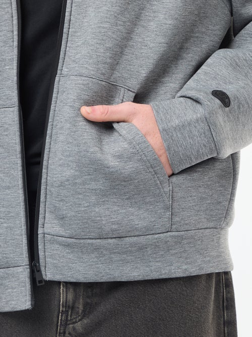 Sweat à capuche zippé doublé effet moutonné - Kiabi